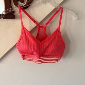 PINK Victoria's Secret Strappy Coral Sports Bra